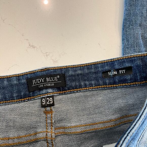 Judy Blue Slim Fit Jeans Distressed Size 9 /29 - Picture 5 of 9